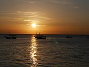 Sonnenuntergang in Nungwi auf Sansibar